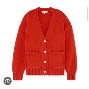 Alex Mill Vibrant Red Cardigan Sweater